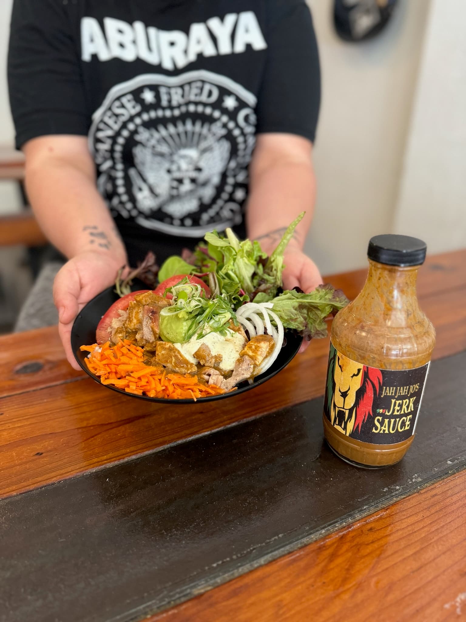 Sol Roots jerk chicken bowl — chef-led Oakland food